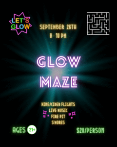 September 26, 2025 - 21+ Glow Maze at Rebel Sheep Wine Co. (Chester, NJ)