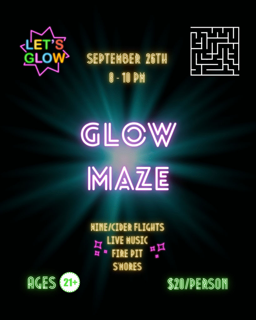 September 26, 2025 - 21+ Glow Maze at Rebel Sheep Wine Co. (Chester, NJ)