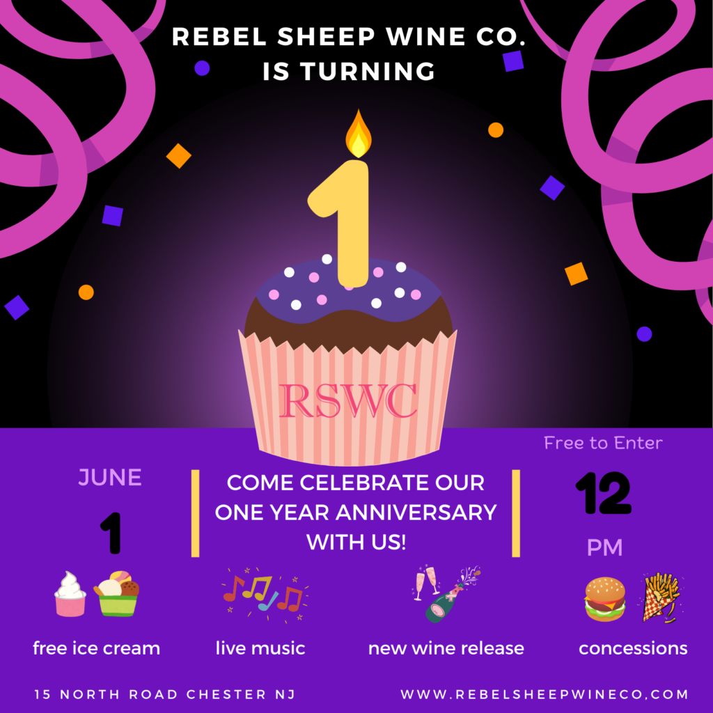 June 1, 2025 - 1st Anniversary at Rebel Sheep Wine Co. (Chester, NJ)