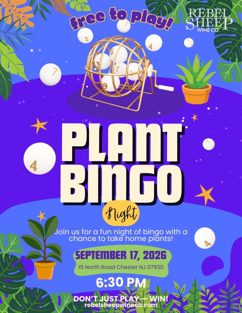 Plant Bingo - Free trivia night at Rebel Sheep Wine Co (Chester, NJ) - September 17, 2026